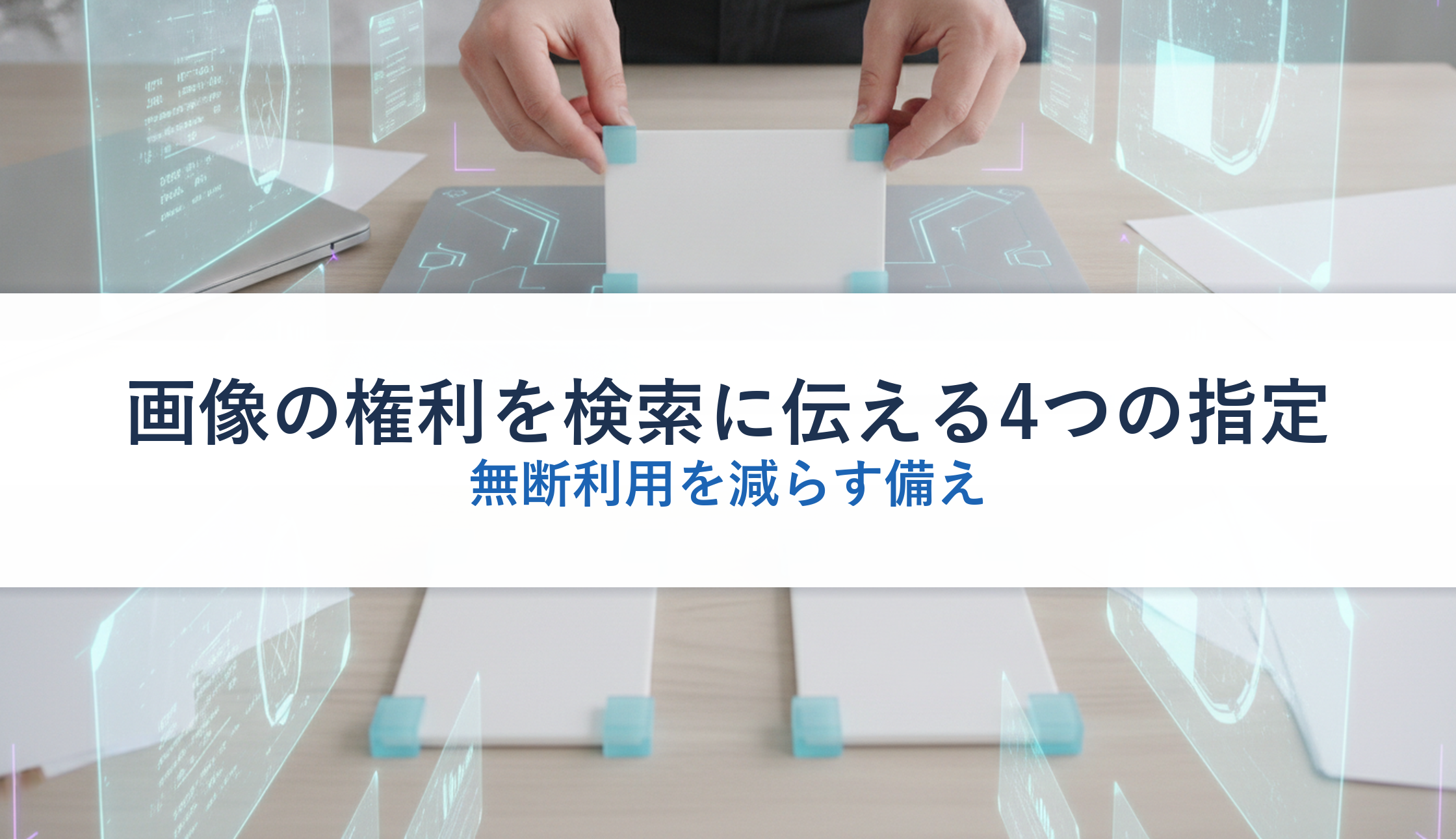 画像の権利を検索に伝える4つの指定｜無断利用を減らす備え