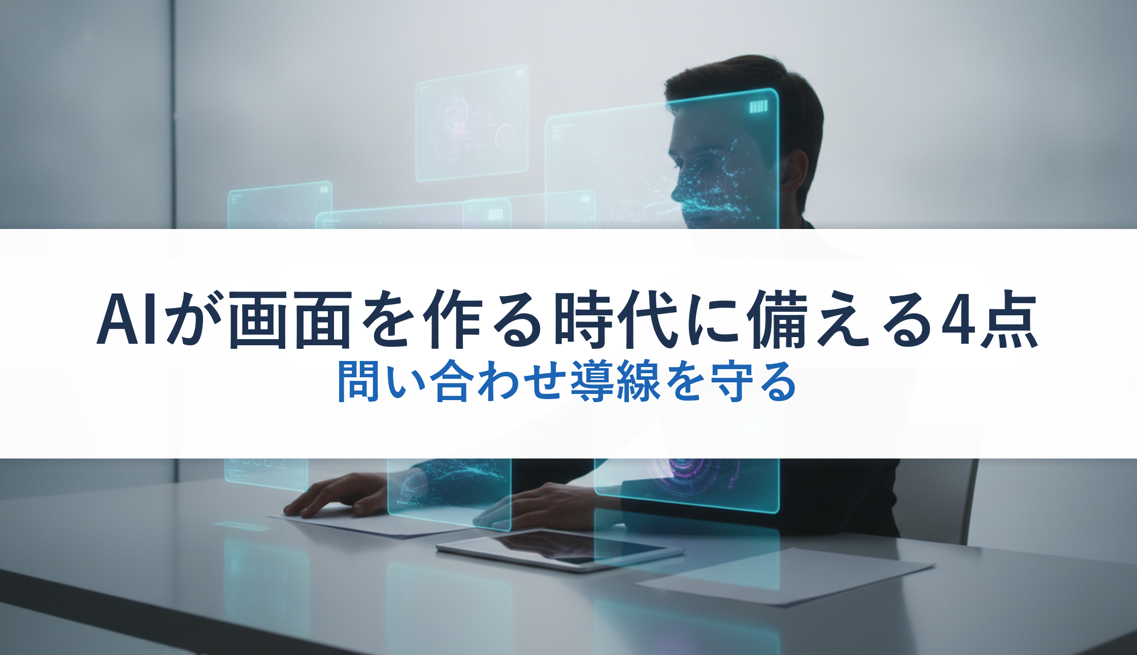 AIが画面を作る時代に備える4点|問い合わせ導線を守る