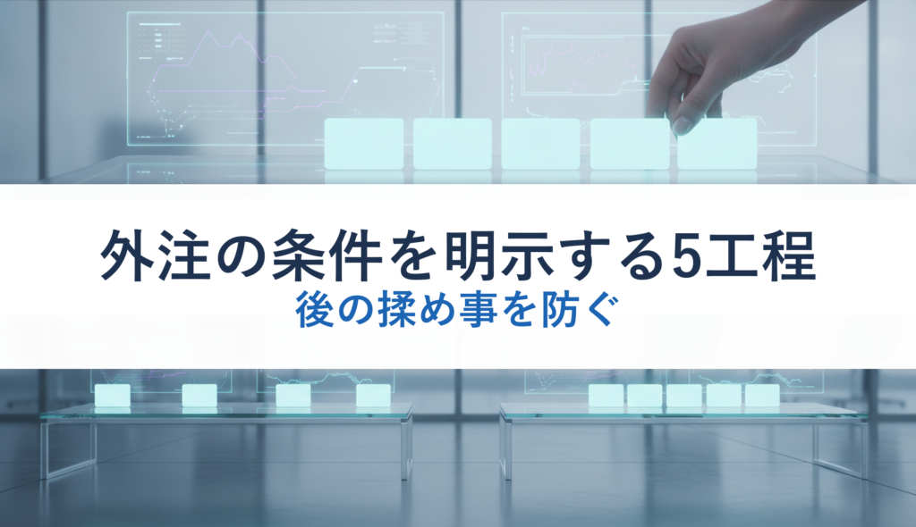 外注の条件を明示する5工程｜後の揉め事を防ぐ