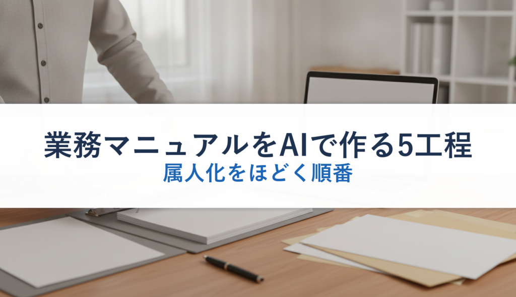 業務マニュアルをAIで作る5工程｜属人化をほどく順番