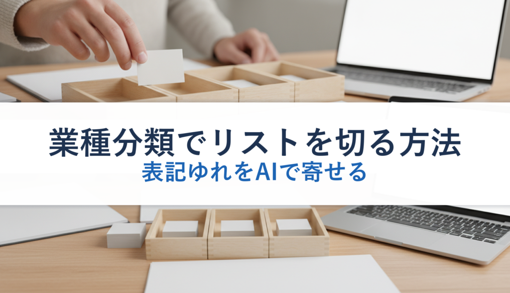 業種分類でリストを切る方法｜表記ゆれをAIで寄せる
