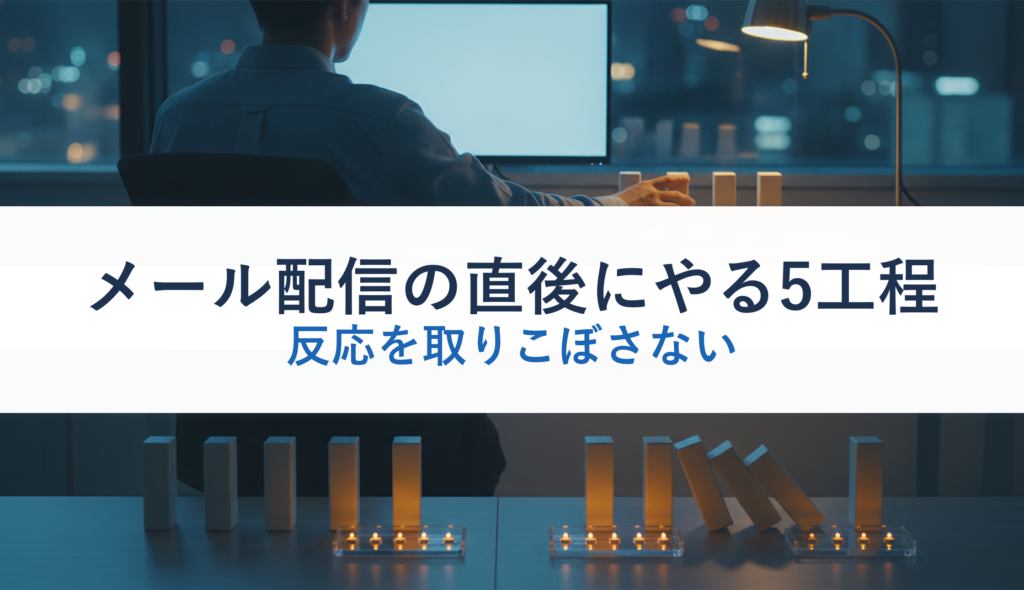 メール配信の直後にやる5工程｜反応を取りこぼさない