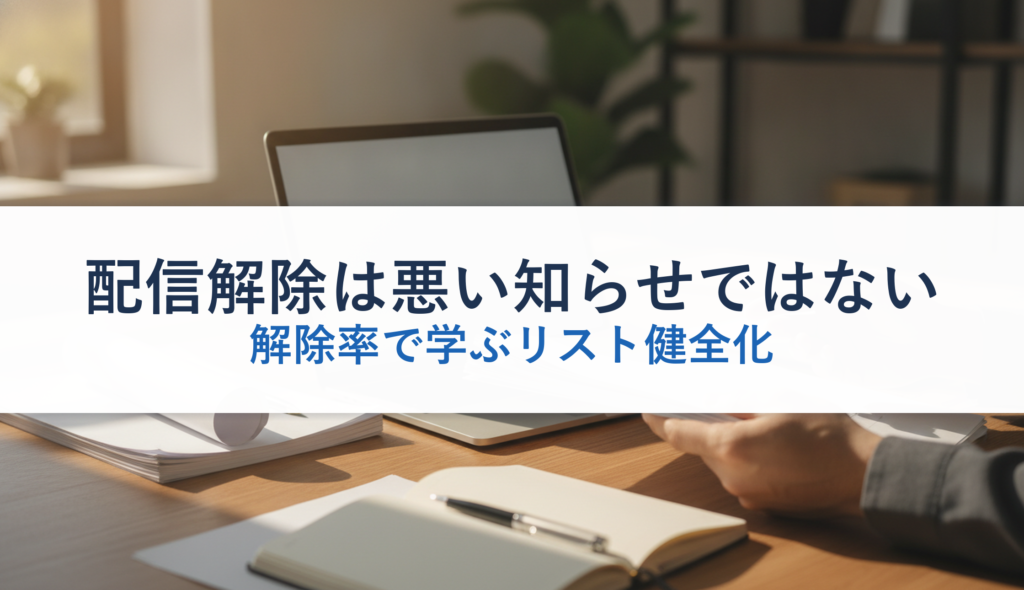 配信解除は悪い知らせではない｜解除率で学ぶリスト健全化