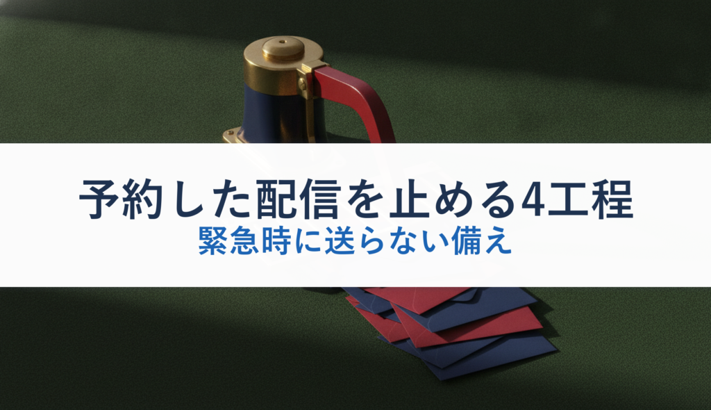 予約した配信を止める4工程｜緊急時に送らない備え