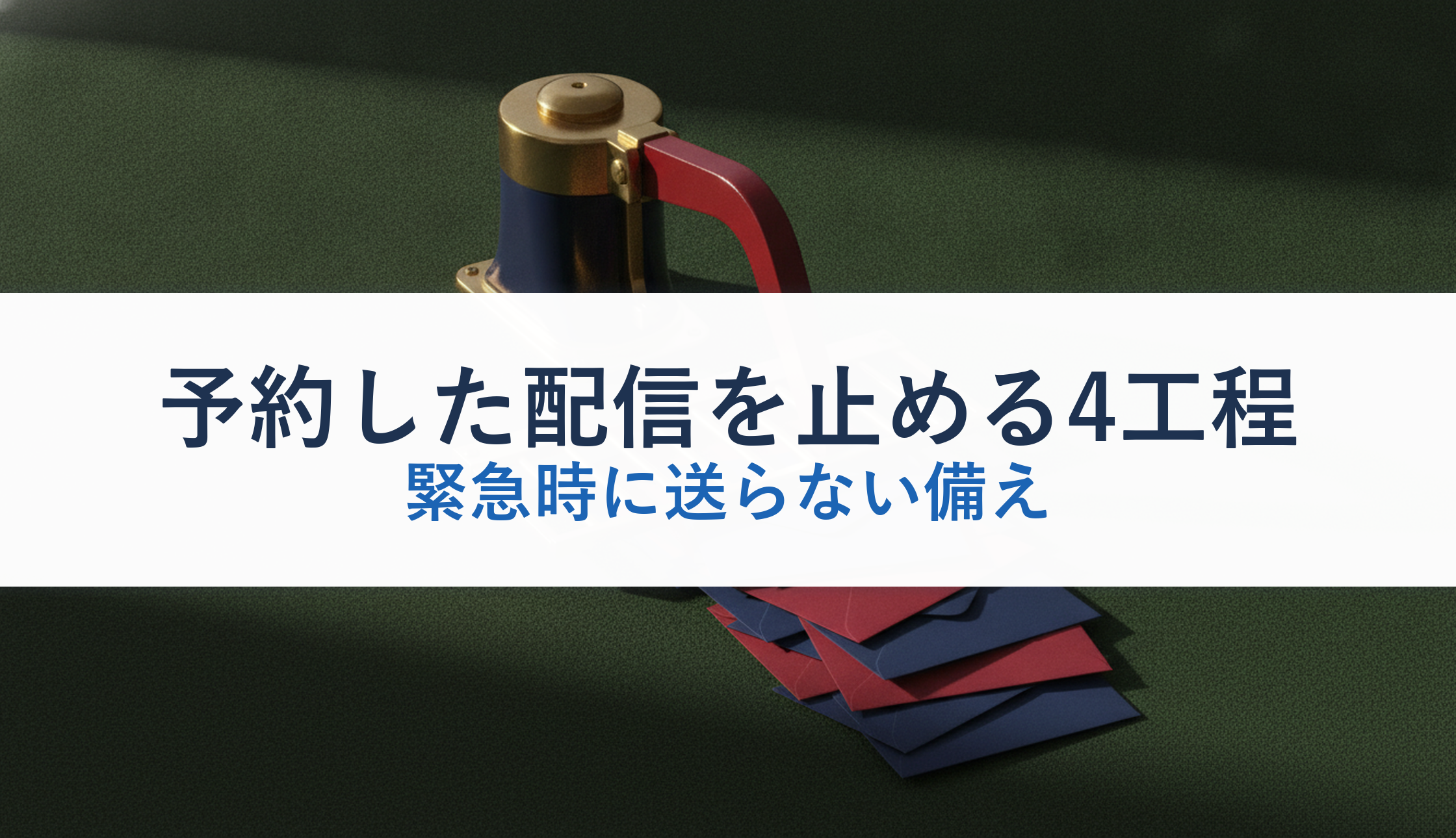 予約した配信を止める4工程｜緊急時に送らない備え