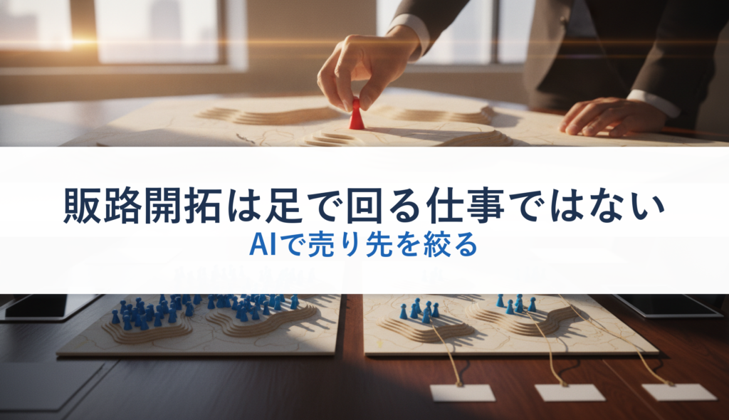 販路開拓は足で回る仕事ではない｜AIで売り先を絞る