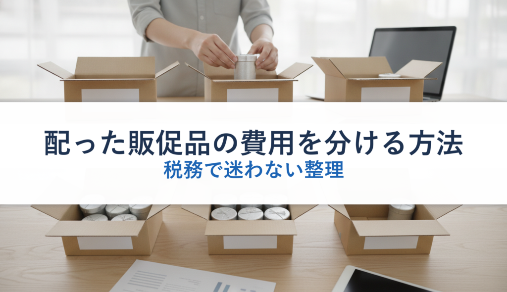 配った販促品の費用を分ける方法｜税務で迷わない整理