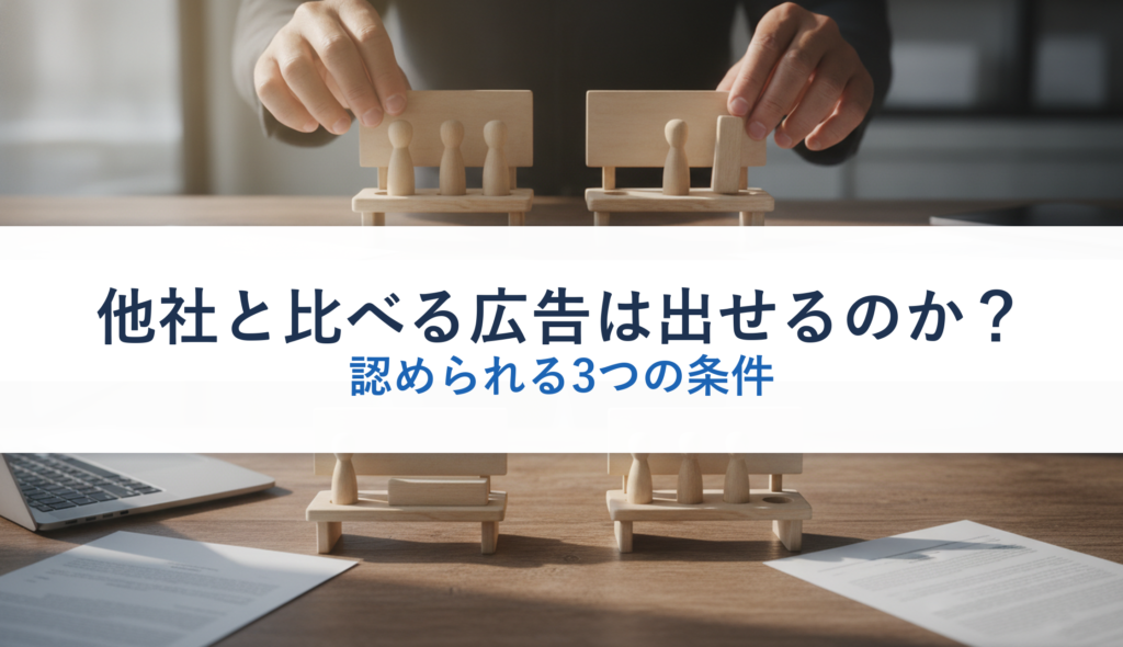 他社と比べる広告は出せるのか？｜認められる3つの条件