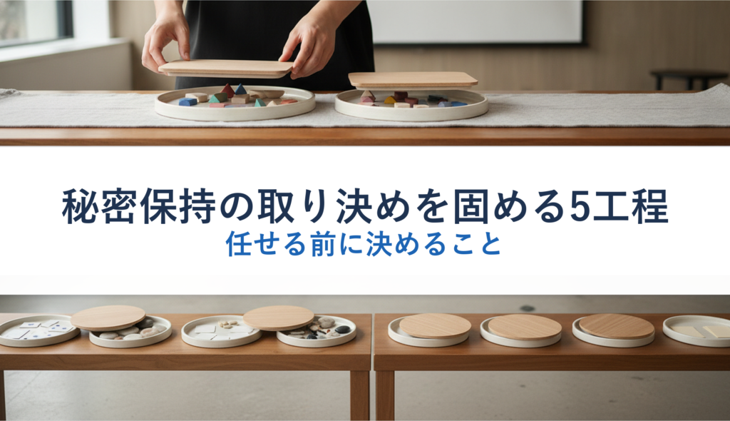 秘密保持の取り決めを固める5工程｜任せる前に決めること