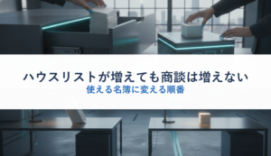 ハウスリストが増えても商談は増えない｜使える名簿に変える順番
