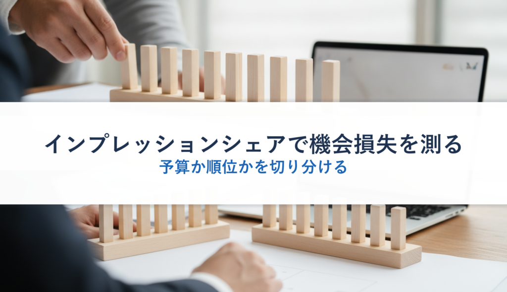 インプレッションシェアで機会損失を測る｜予算か順位かを切り分ける