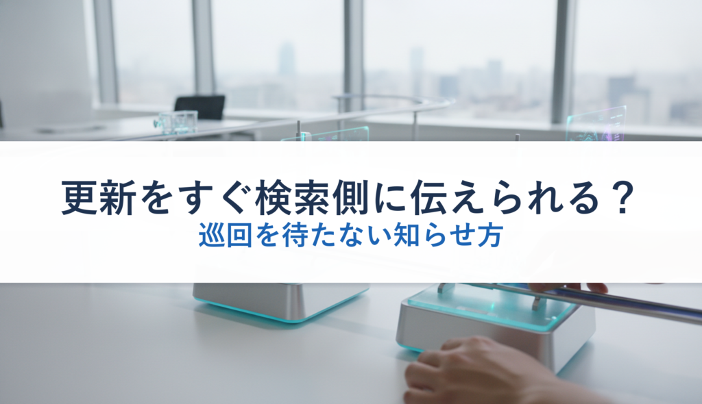 更新をすぐ検索側に伝えられる？｜巡回を待たない知らせ方