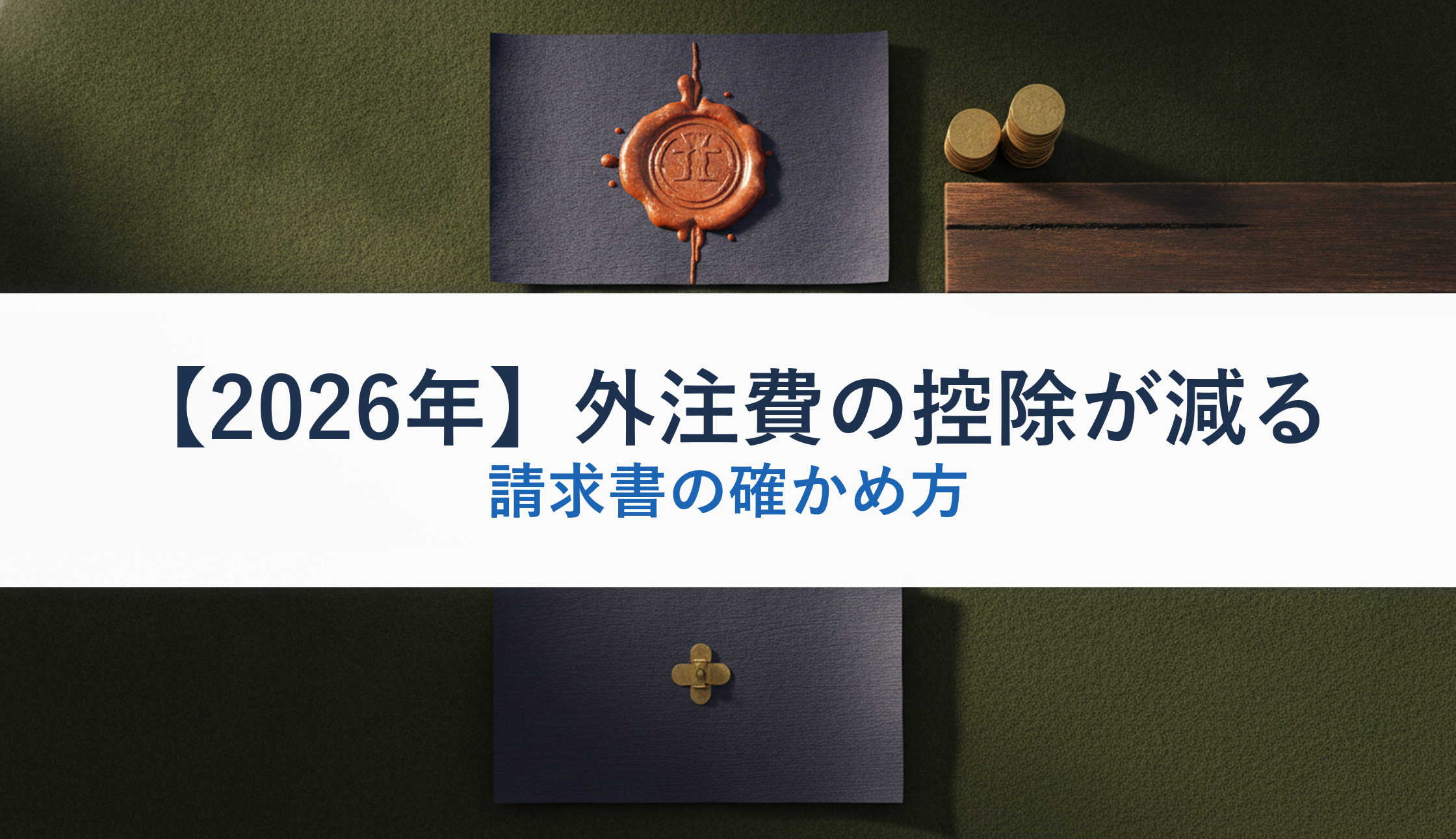 【2026年】外注費の控除が減る|請求書の確かめ方