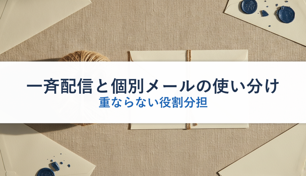一斉配信と個別メールの使い分け｜重ならない役割分担