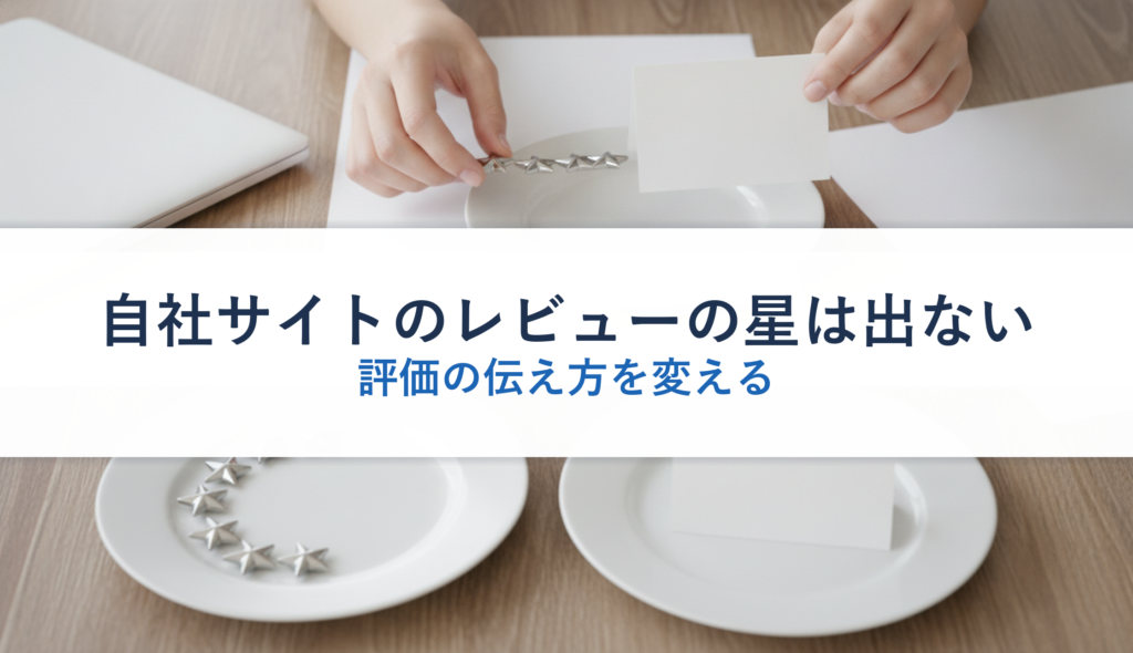 自社サイトのレビューの星は出ない｜評価の伝え方を変える