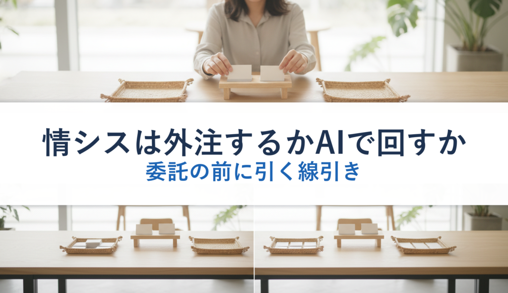 情シスは外注するかAIで回すか｜委託の前に引く線引き