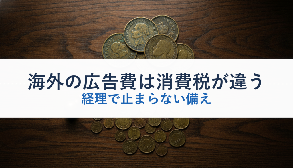 海外の広告費は消費税が違う｜経理で止まらない備え
