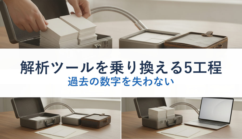 解析ツールを乗り換える5工程｜過去の数字を失わない