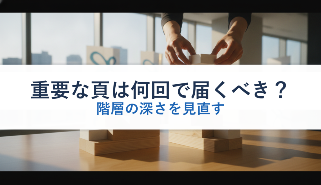 重要な頁は何回で届くべき？｜階層の深さを見直す