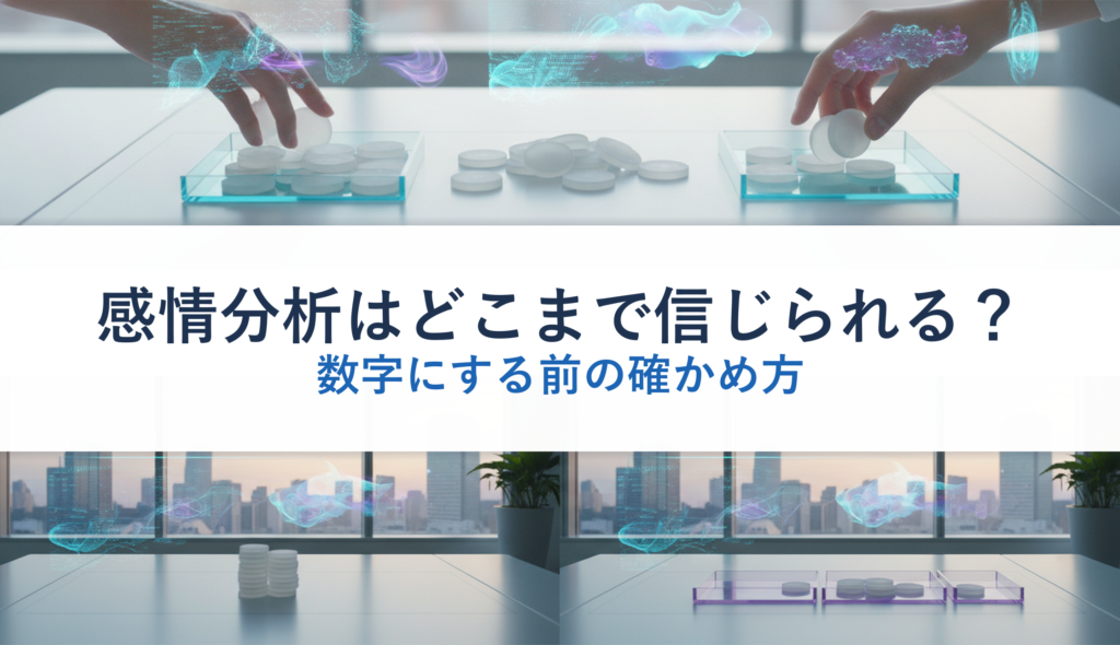 感情分析はどこまで信じられる？｜数字にする前の確かめ方