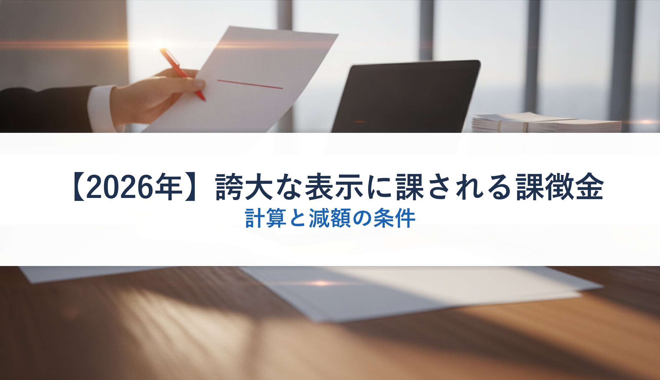 【2026年】誇大な表示に課される課徴金｜計算と減額の条件