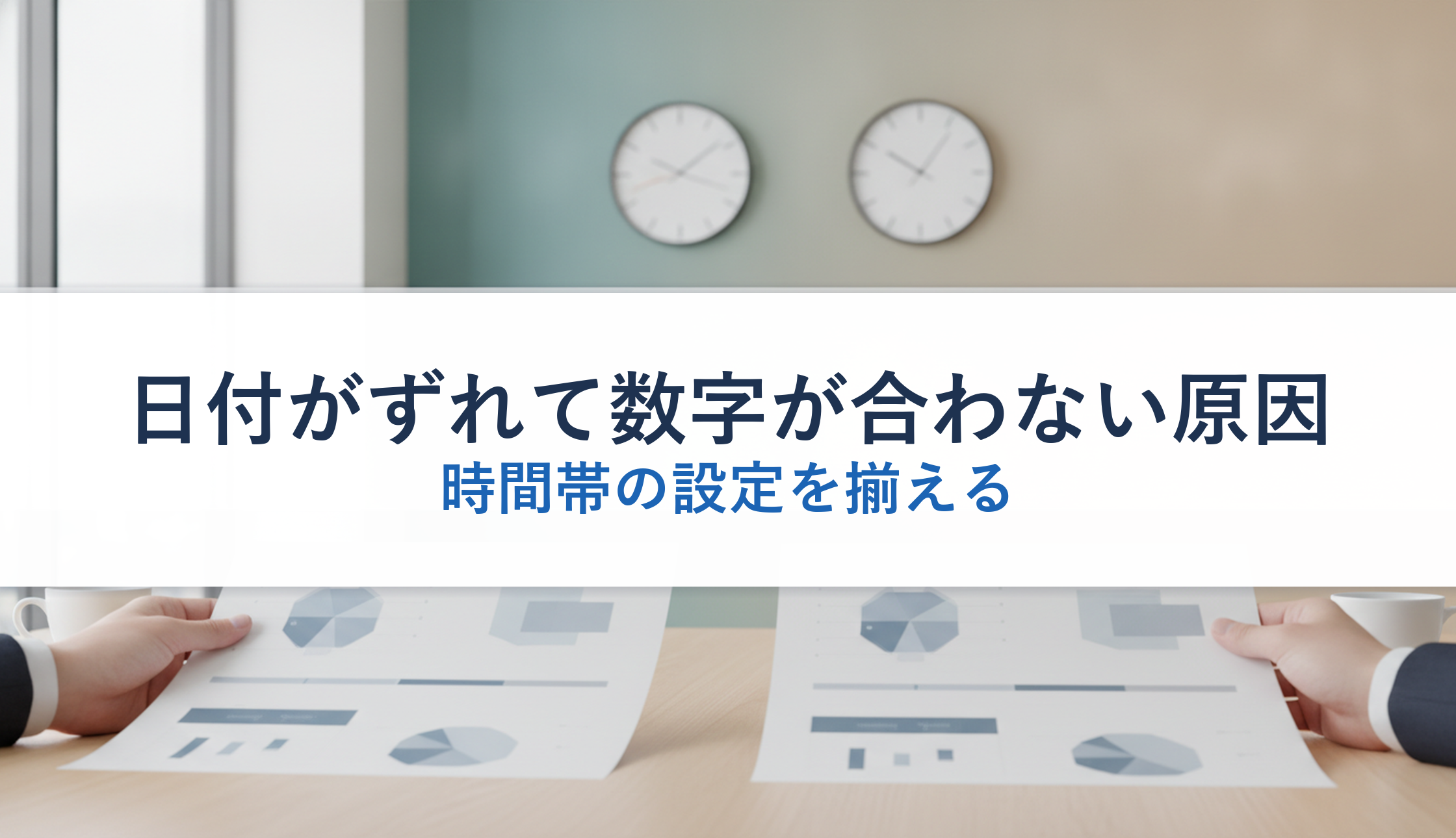 日付がずれて数字が合わない原因｜時間帯の設定を揃える