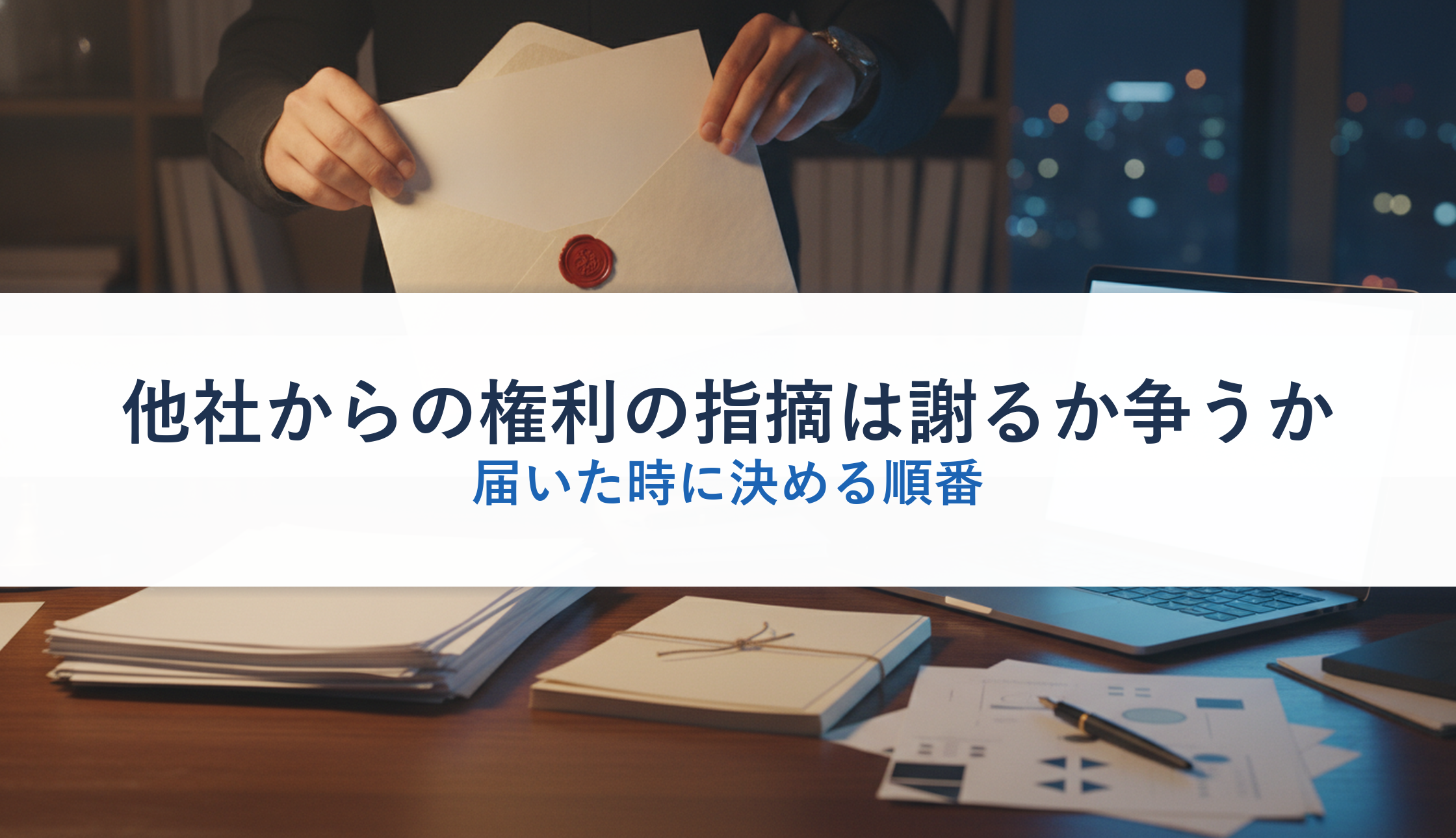 他社からの権利の指摘は謝るか争うか｜届いた時に決める順番