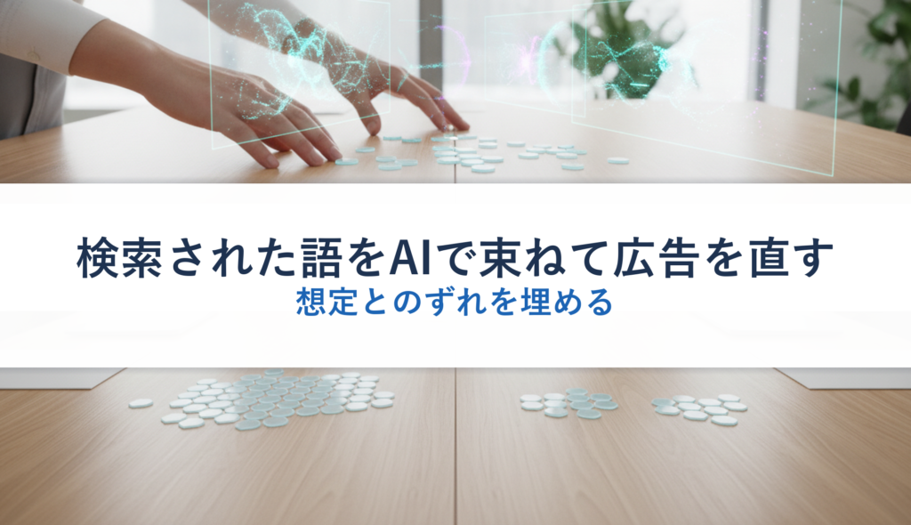検索された語をAIで束ねて広告を直す｜想定とのずれを埋める