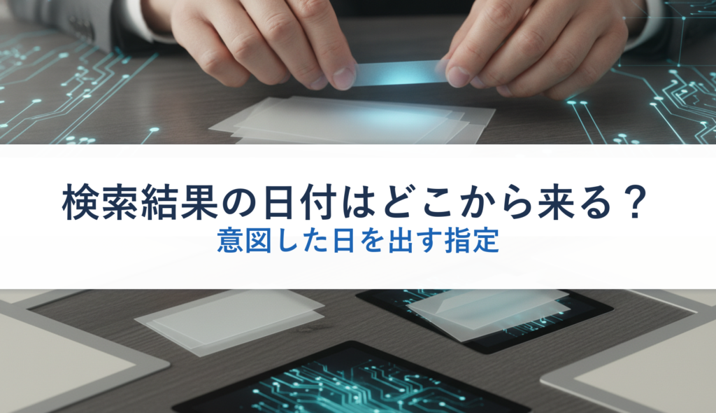 検索結果の日付はどこから来る？｜意図した日を出す指定