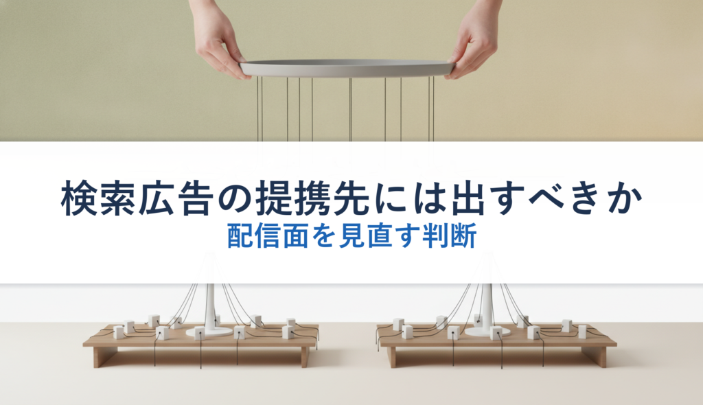 検索広告の提携先には出すべきか｜配信面を見直す判断