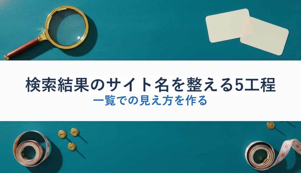 検索結果のサイト名を整える5工程｜一覧での見え方を作る