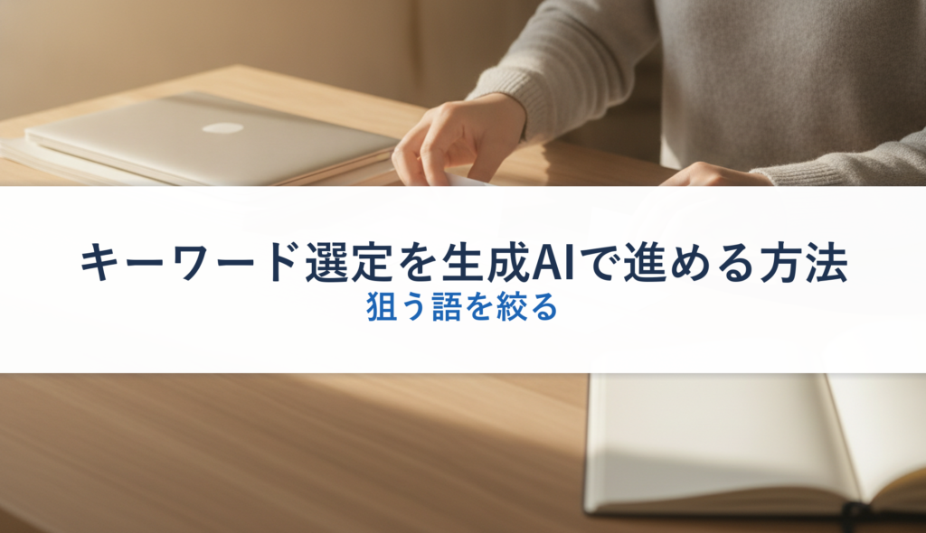 キーワード選定を生成AIで進める方法｜狙う語を絞る