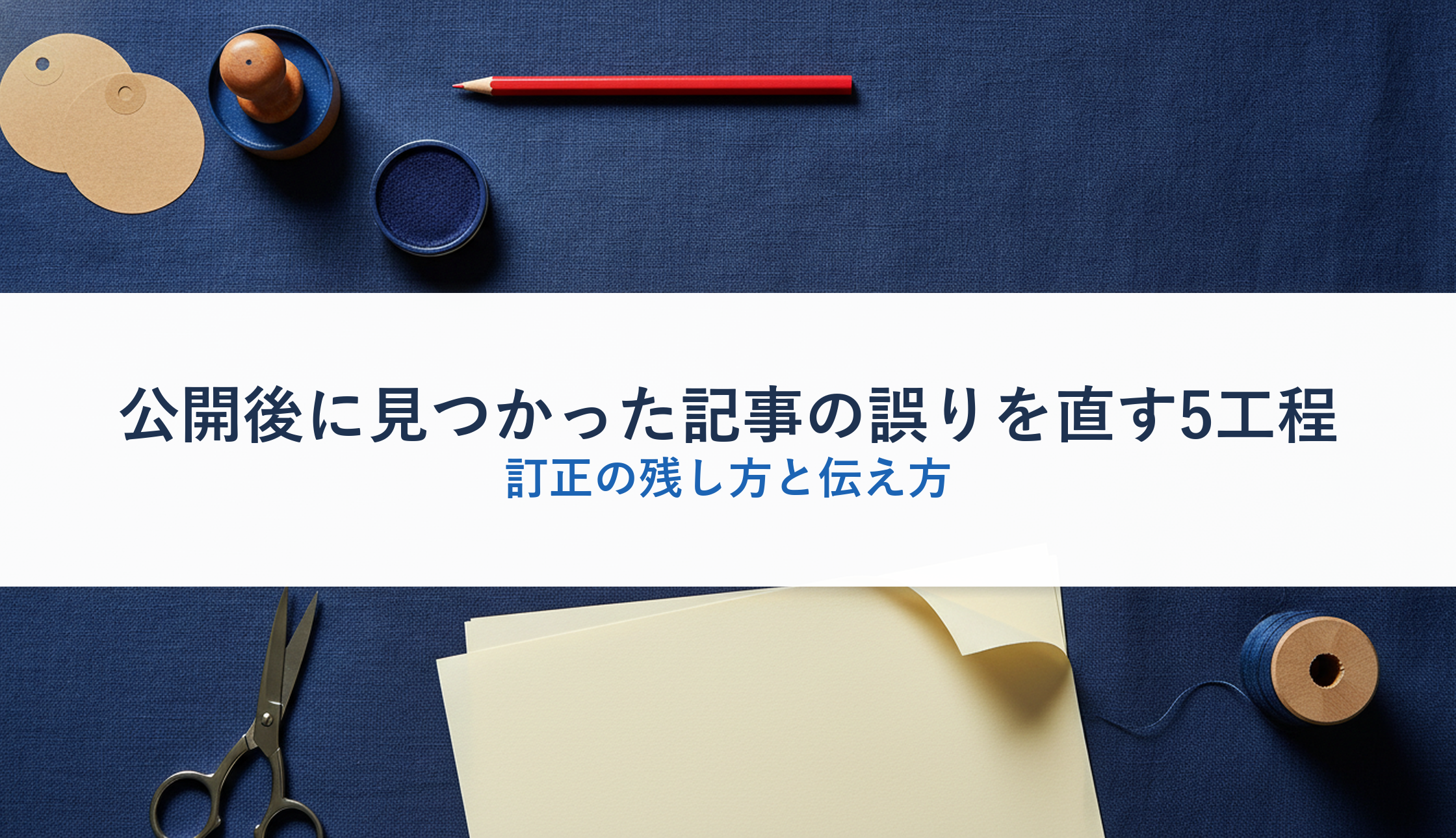 公開後に見つかった記事の誤りを直す5工程｜訂正の残し方と伝え方