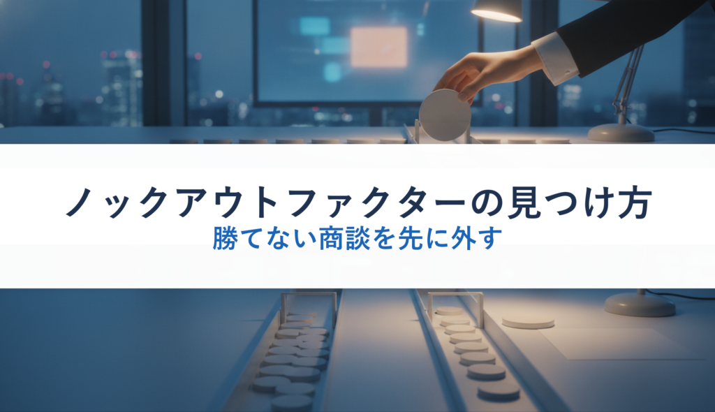 ノックアウトファクターの見つけ方｜勝てない商談を先に外す