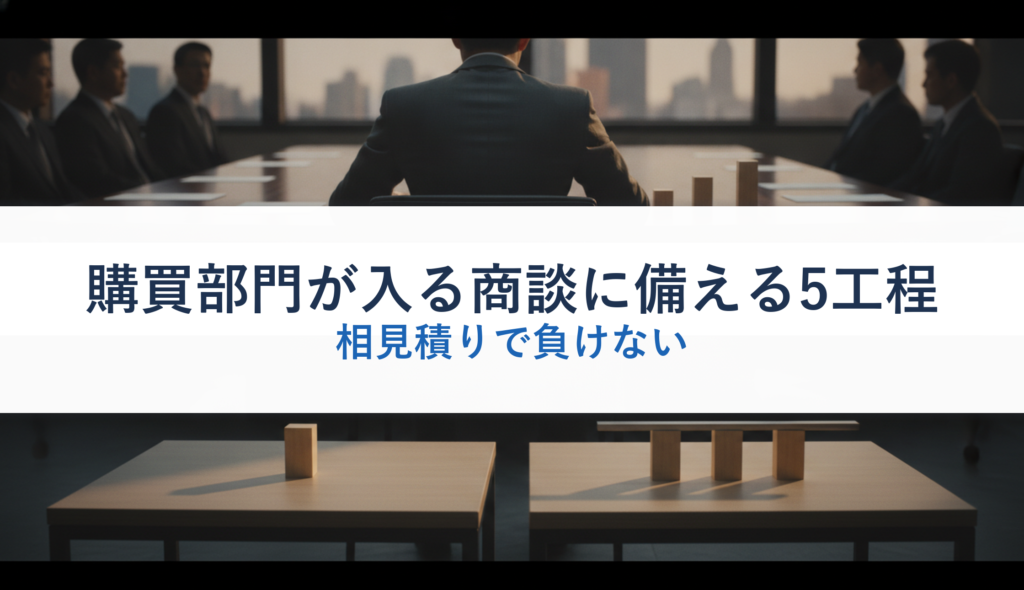 購買部門が入る商談に備える5工程｜相見積りで負けない