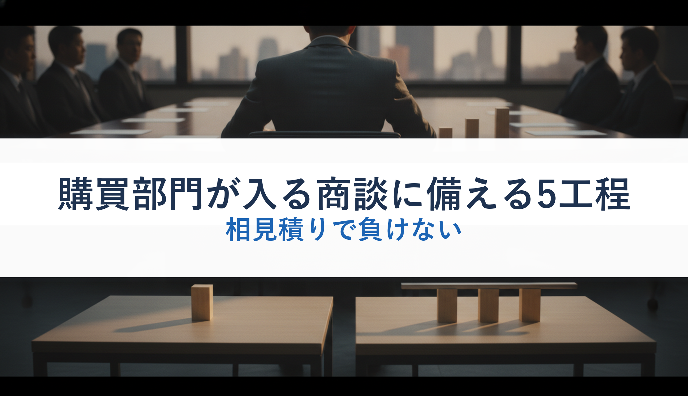 購買部門が入る商談に備える5工程｜相見積りで負けない