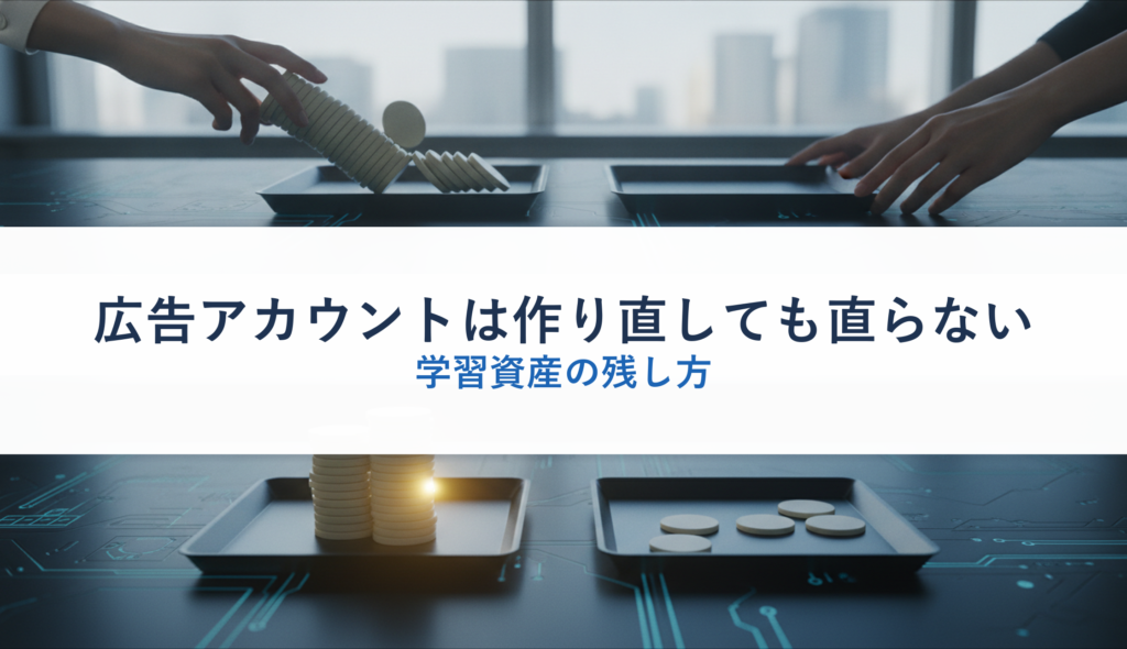 広告アカウントは作り直しても直らない｜学習資産の残し方