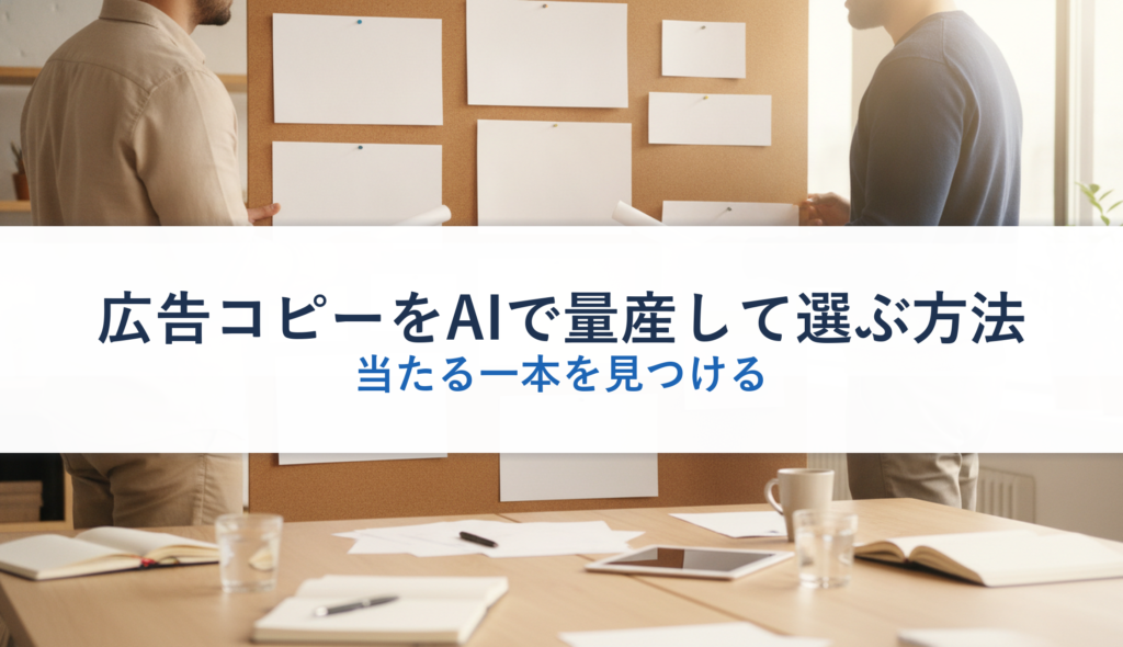 広告コピーをAIで量産して選ぶ方法｜当たる一本を見つける