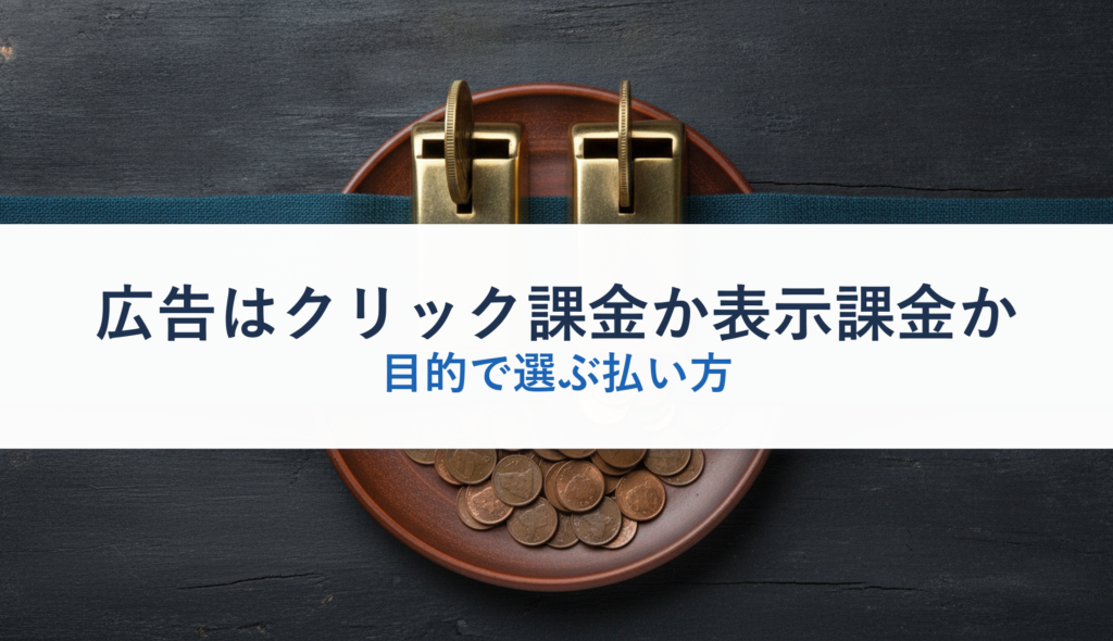 広告はクリック課金か表示課金か｜目的で選ぶ払い方