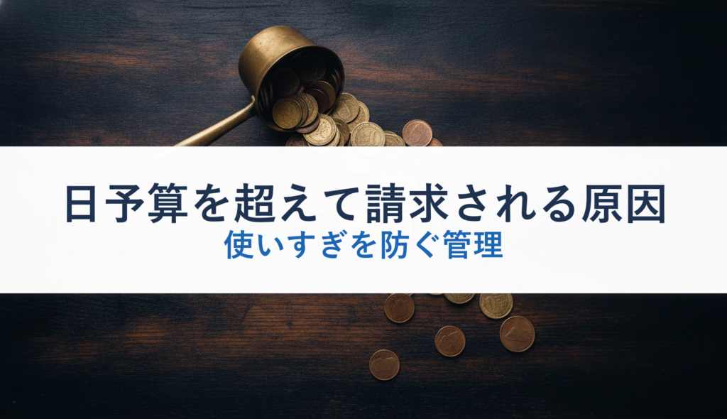 日予算を超えて請求される原因｜使いすぎを防ぐ管理