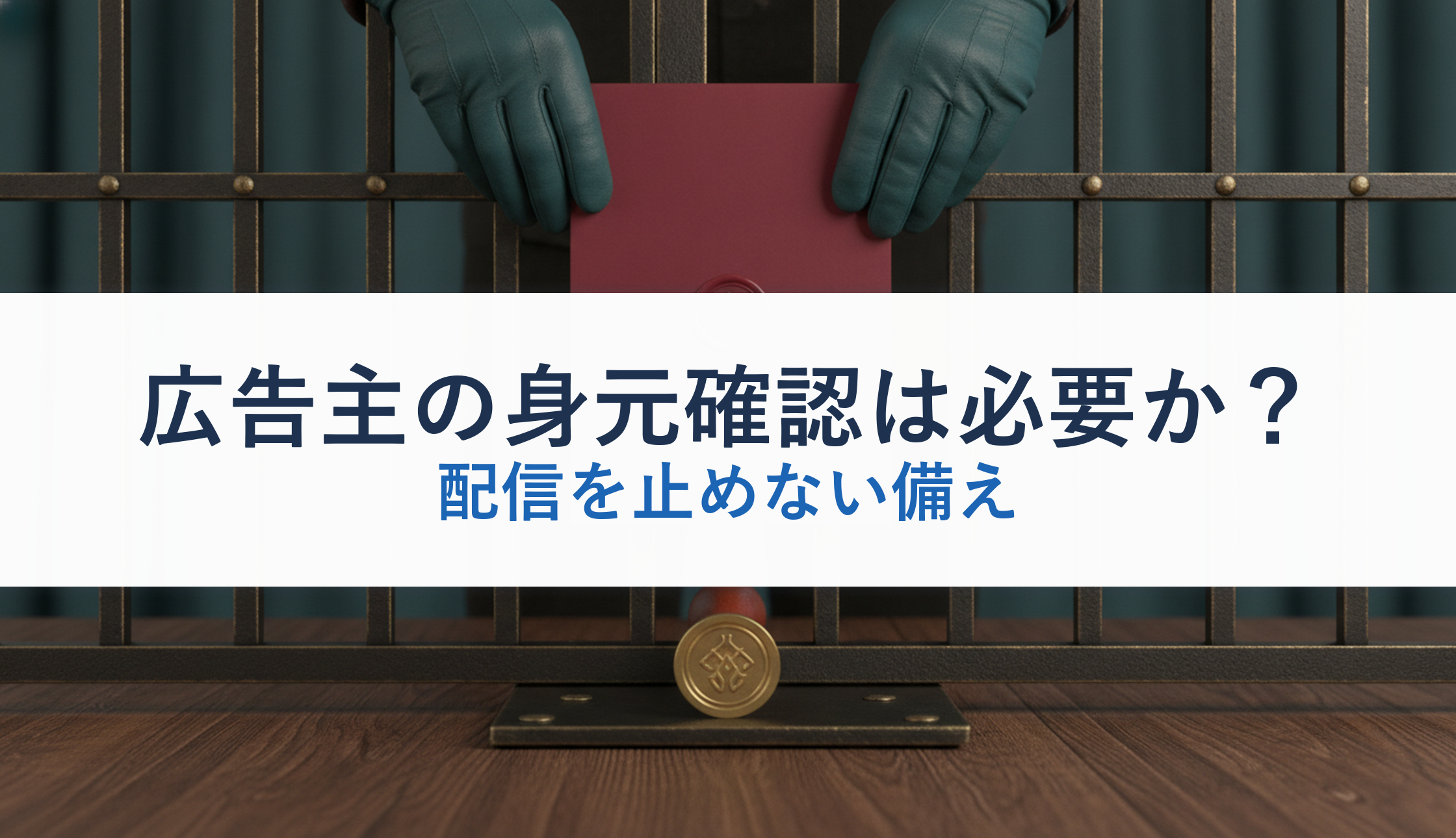 広告主の身元確認は必要か？｜配信を止めない備え