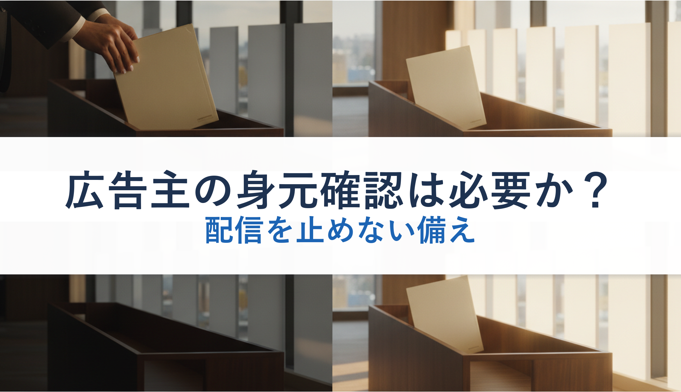 広告主の身元確認は必要か？｜配信を止めない備え