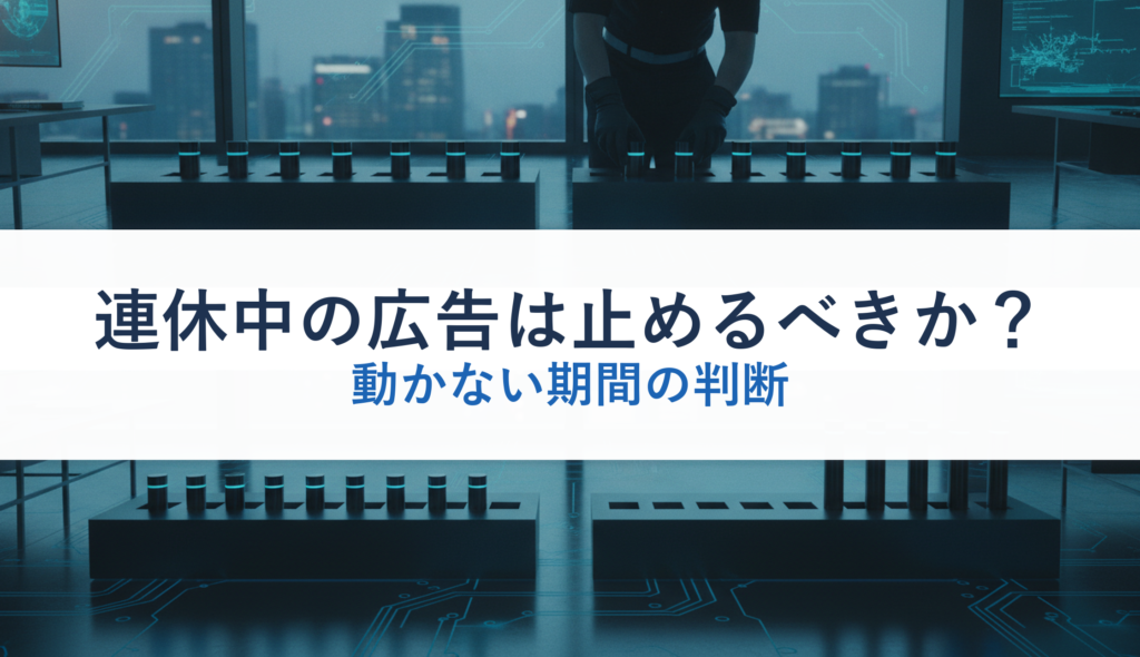 連休中の広告は止めるべきか？｜動かない期間の判断