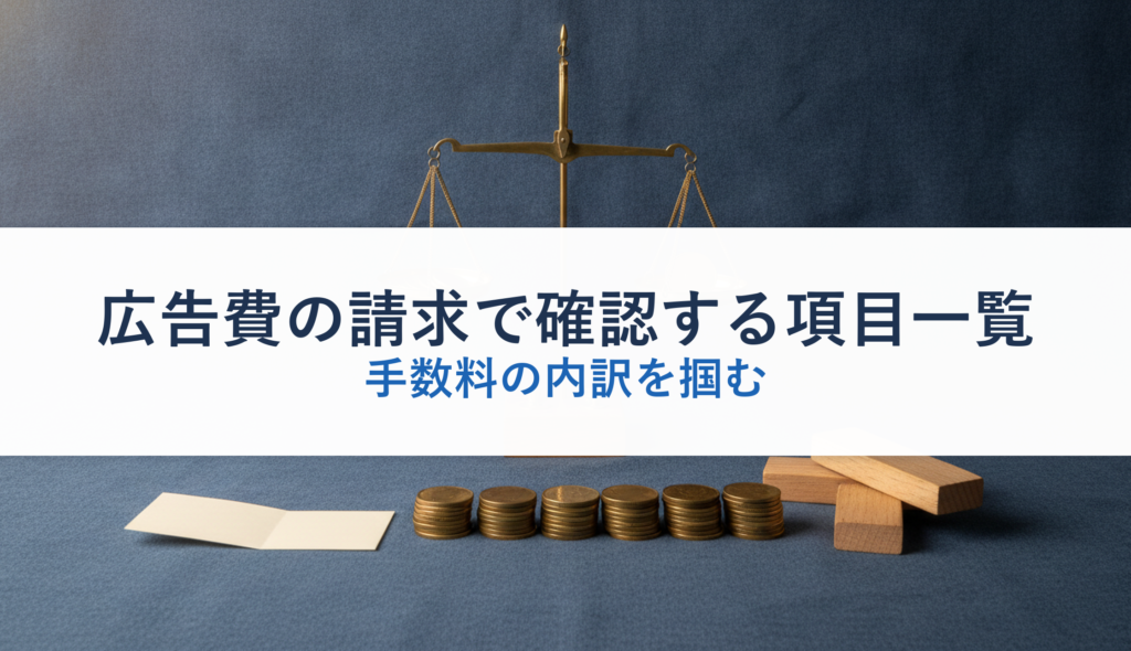 広告費の請求で確認する項目一覧｜手数料の内訳を掴む