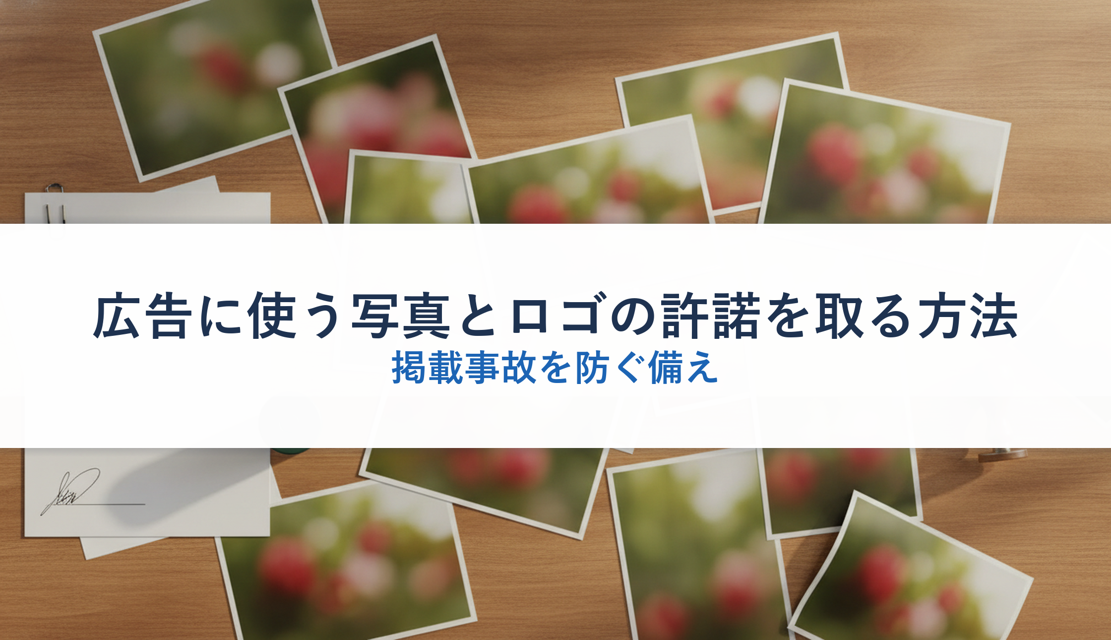 広告に使う写真とロゴの許諾を取る方法｜掲載事故を防ぐ備え