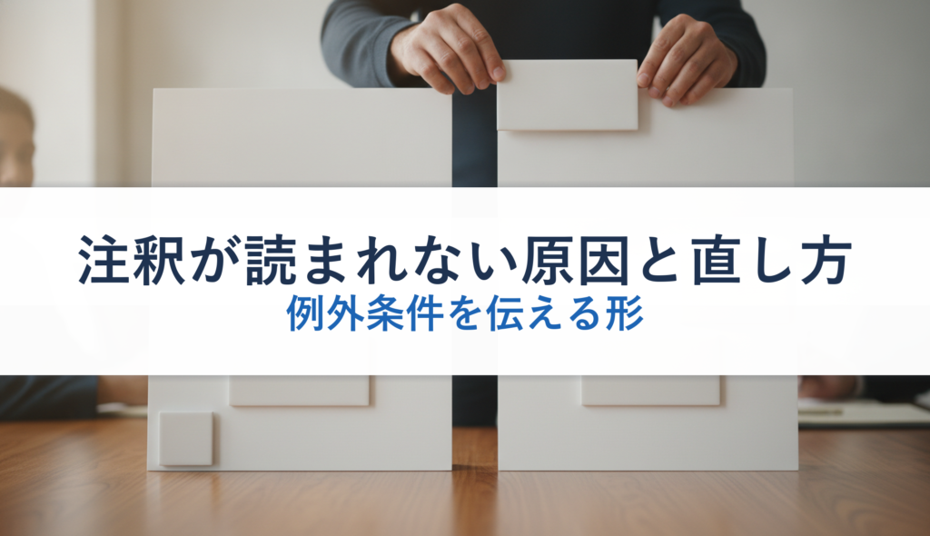 注釈が読まれない原因と直し方｜例外条件を伝える形