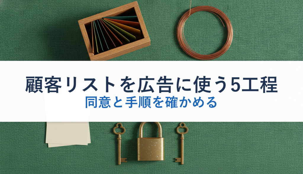 顧客リストを広告に使う5工程｜同意と手順を確かめる
