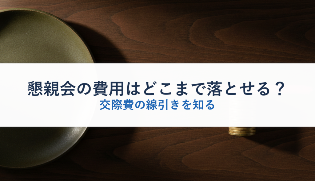 懇親会の費用はどこまで落とせる？｜交際費の線引きを知る
