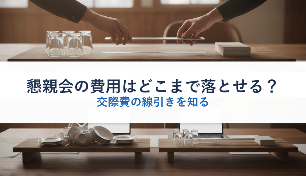 懇親会の費用はどこまで落とせる？｜交際費の線引きを知る