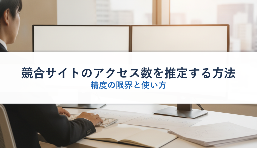 競合サイトのアクセス数を推定する方法｜精度の限界と使い方